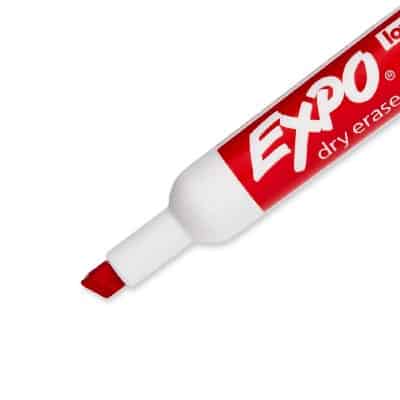 EXPO Low-Odor Dry Erase Markers, Chisel Tip