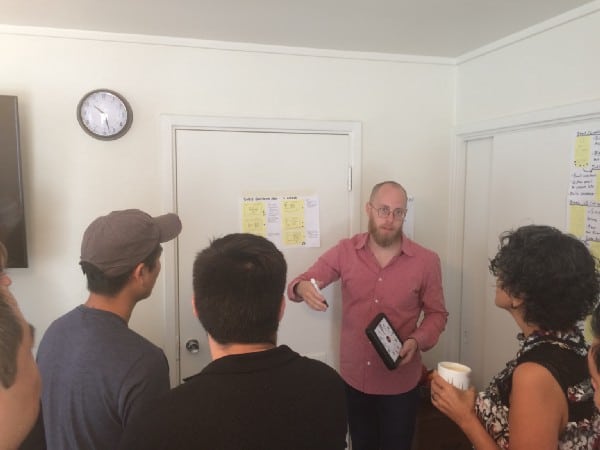 Douglas keeps us on task (he loves that timer!) and leads us through the Sprint process.