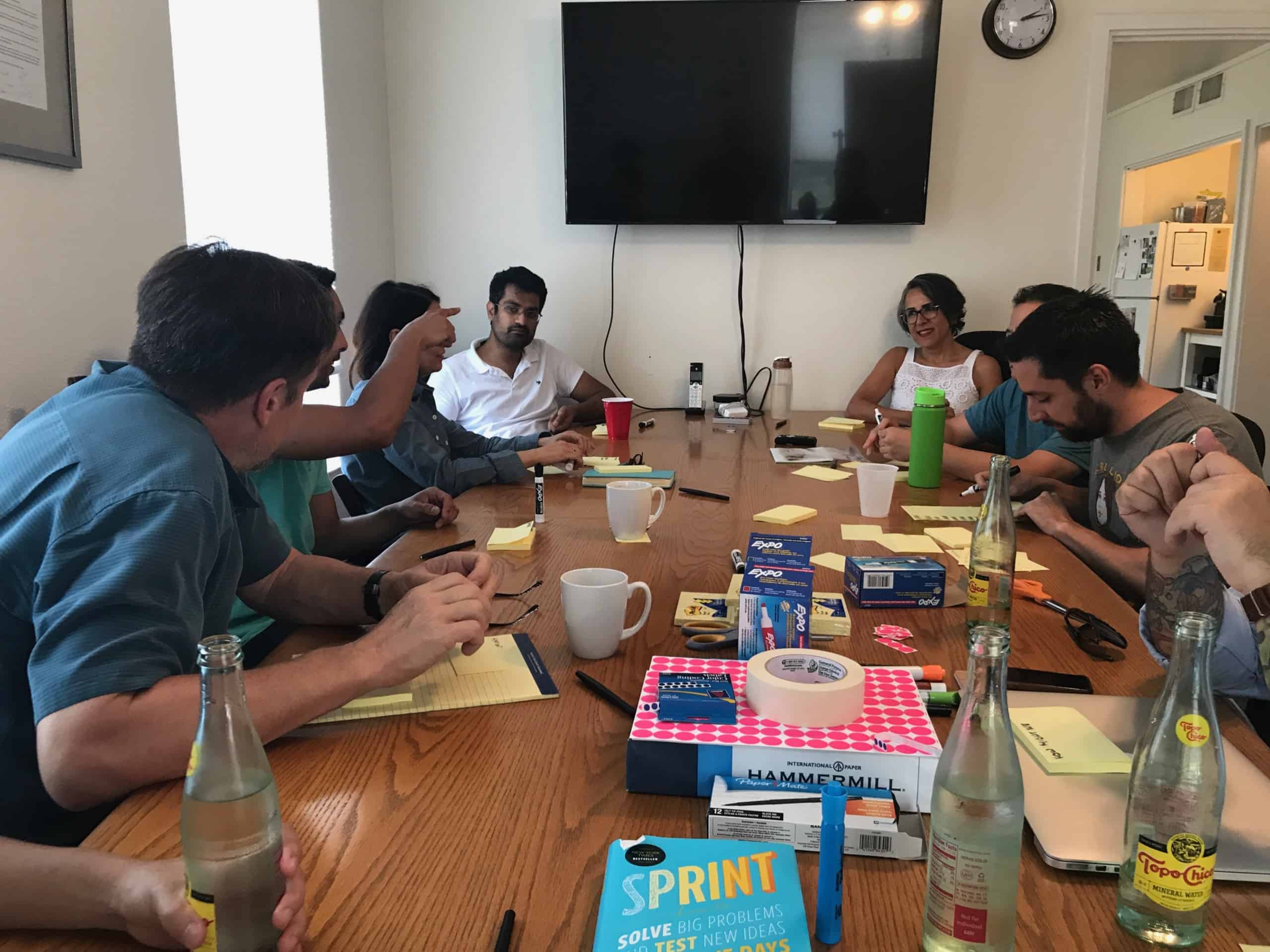 Art shares his industry knowledge with the team.