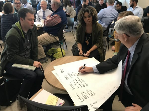 Attendees in a workshop