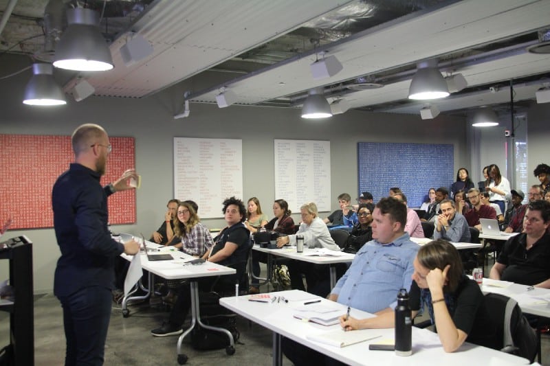 Douglas speaking in workshop