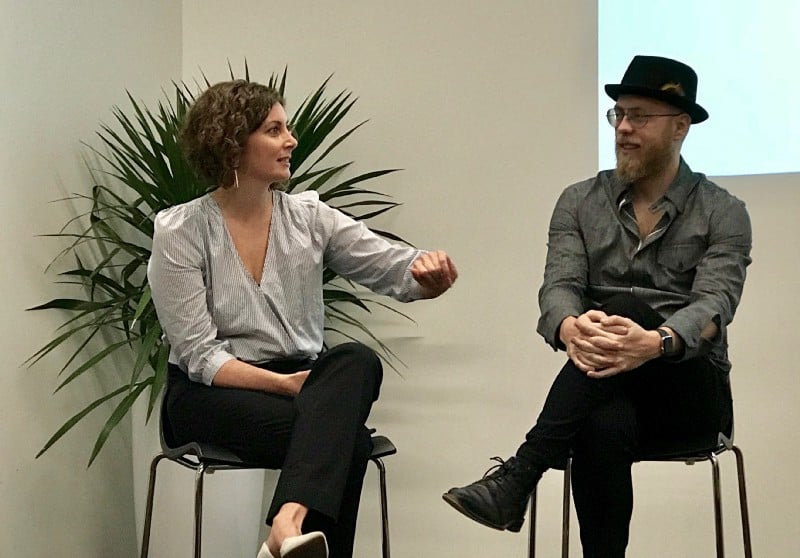 Douglas being interviewed