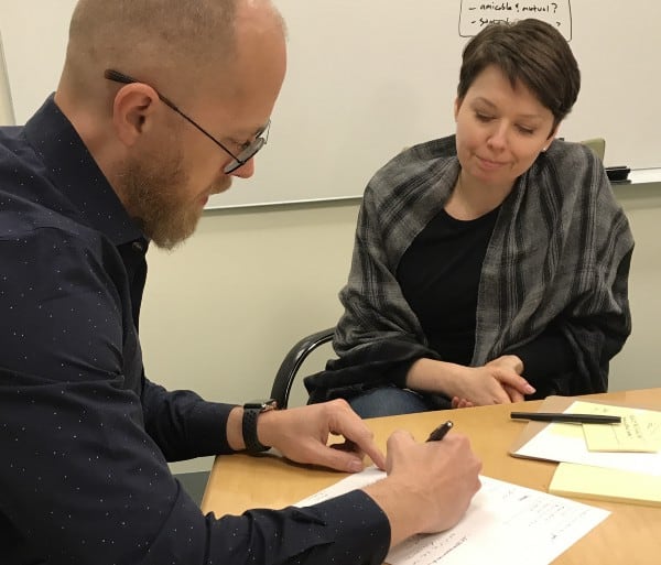 Douglas Ferguson and workshop attendee