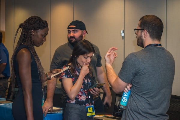 The team at Newchip and I discussing diversity. credit: BrandonCaptures