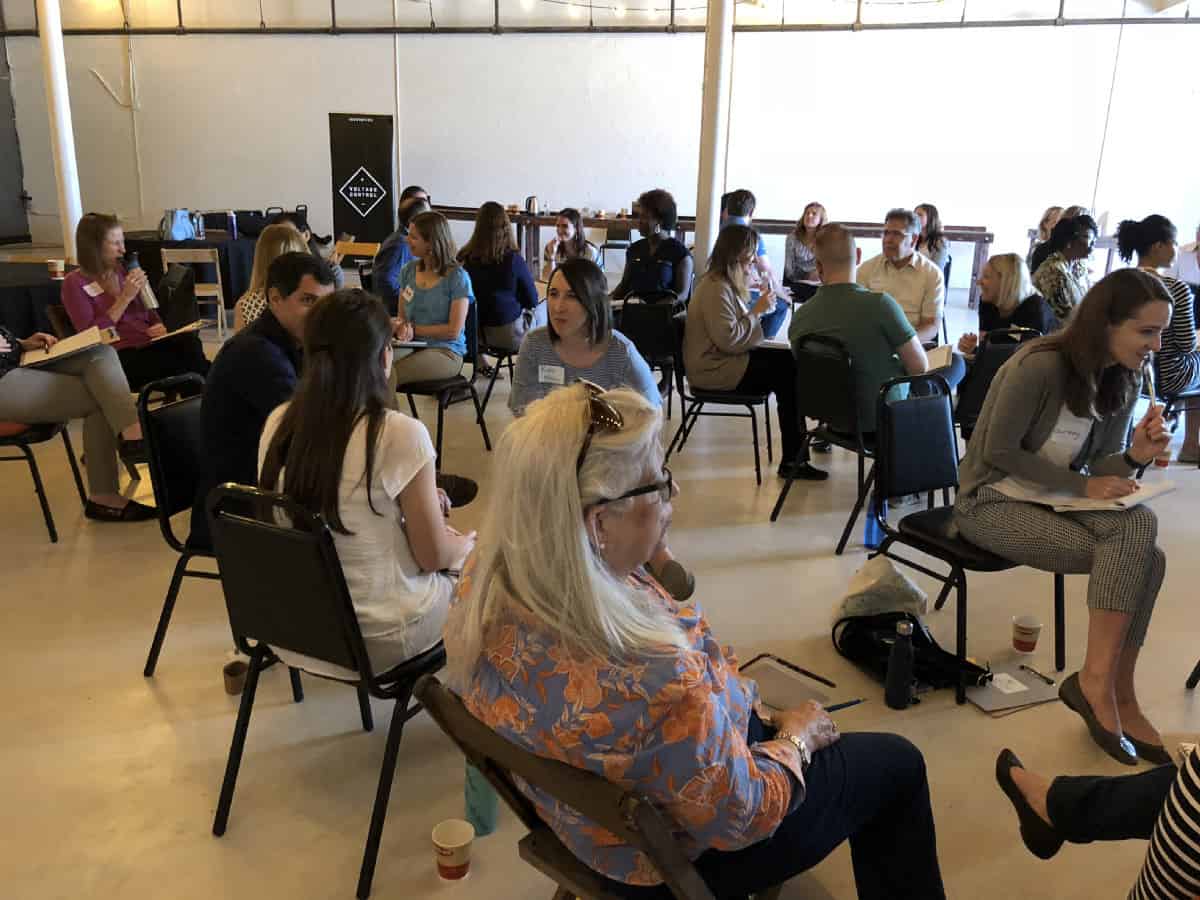 Participants at a Voltage Control facilitated event.