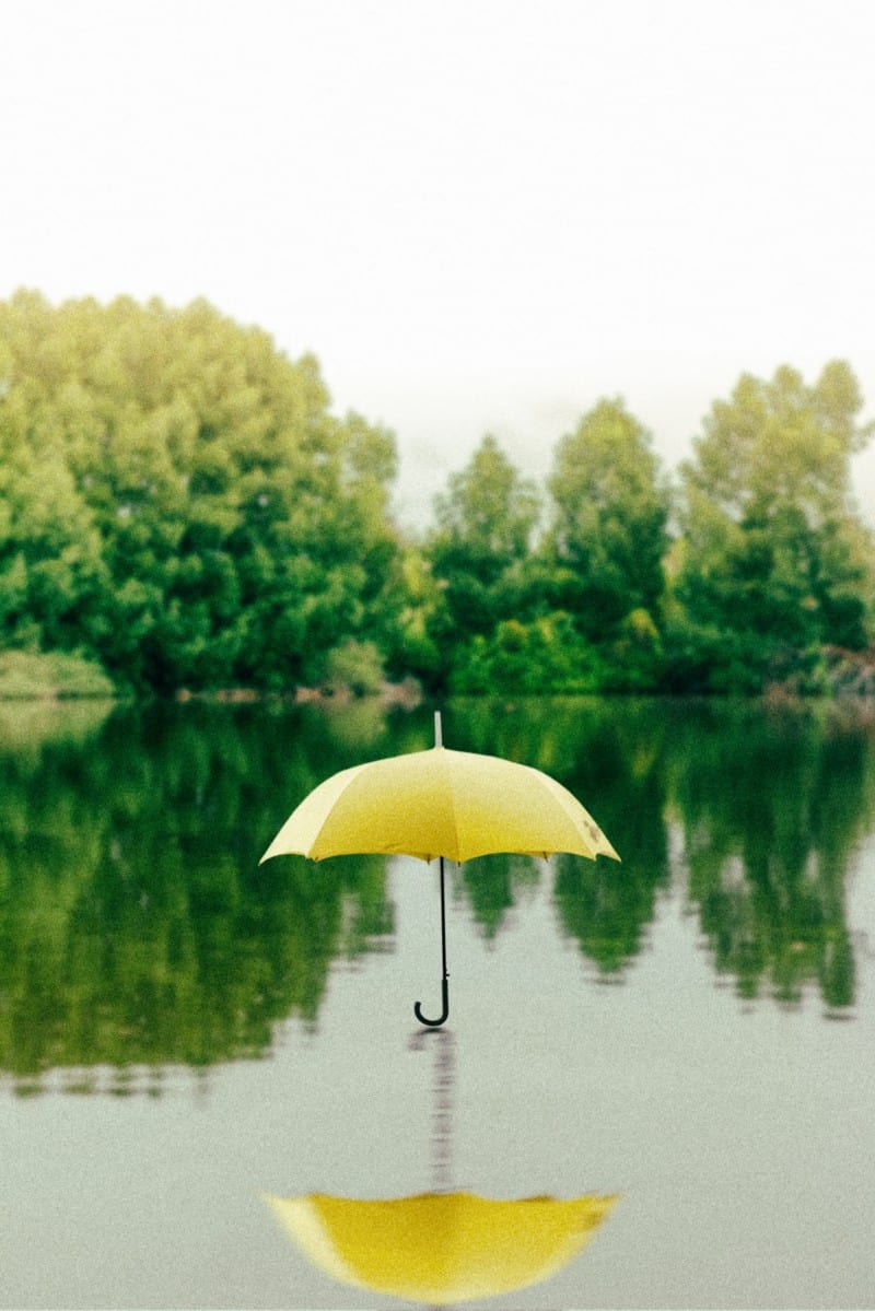 Umbrella on the water