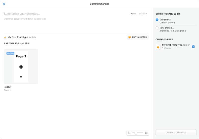 Preview and Commit to commit the change