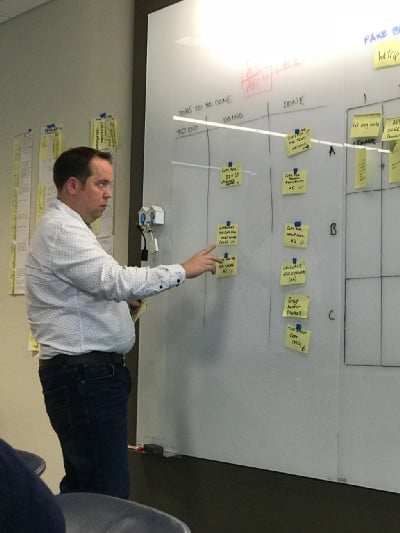 Working with post it notes