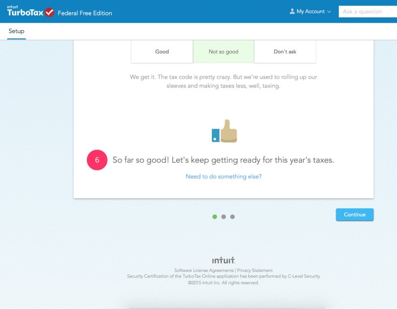 An example of TurboTax’s approach to approachable messaging. Source: InVision