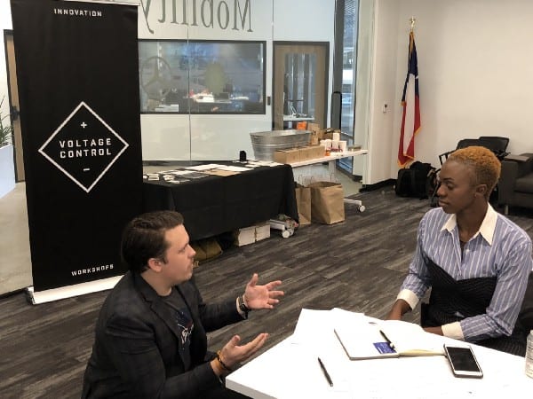 Two person discussion