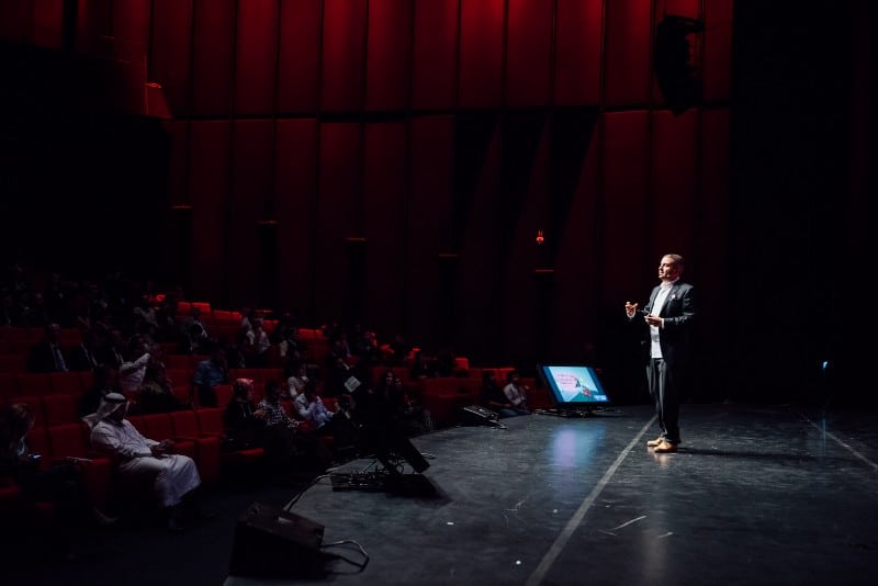 Dan Toma speaking on stage