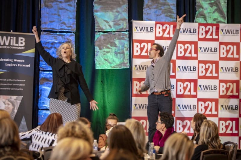 Deborah building excitement.