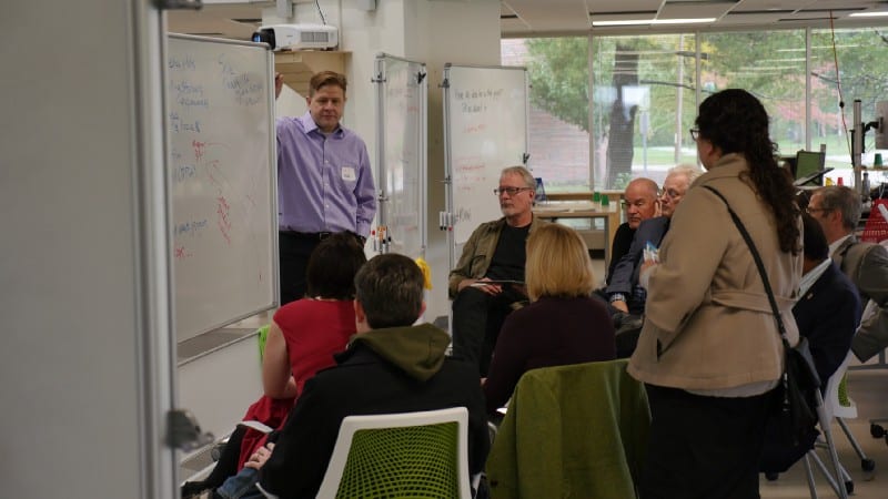 Jeff at work at the Hub.