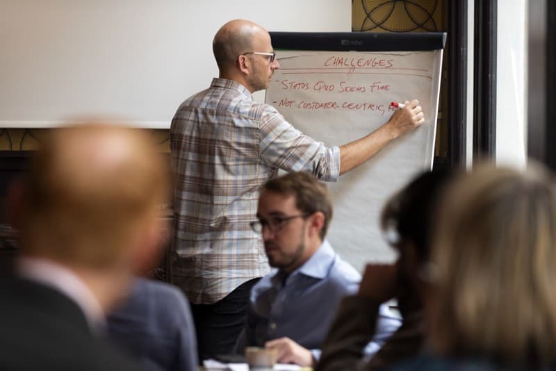 Jeff writing on a board