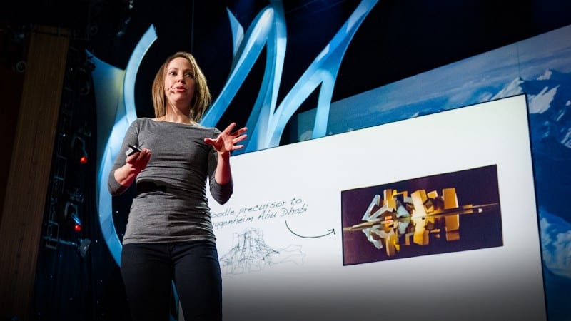 Sunni giving her TED talk “Doodlers, unite!”