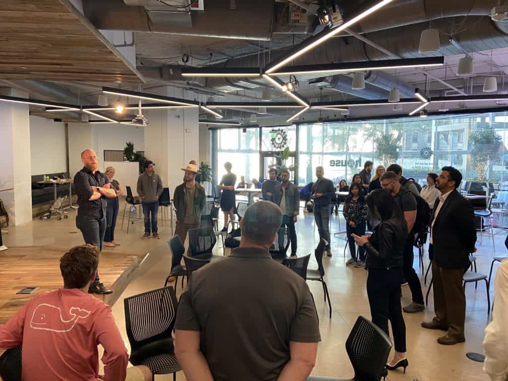 Douglas Ferguson leads attendees through a session to address and workshop their fears.