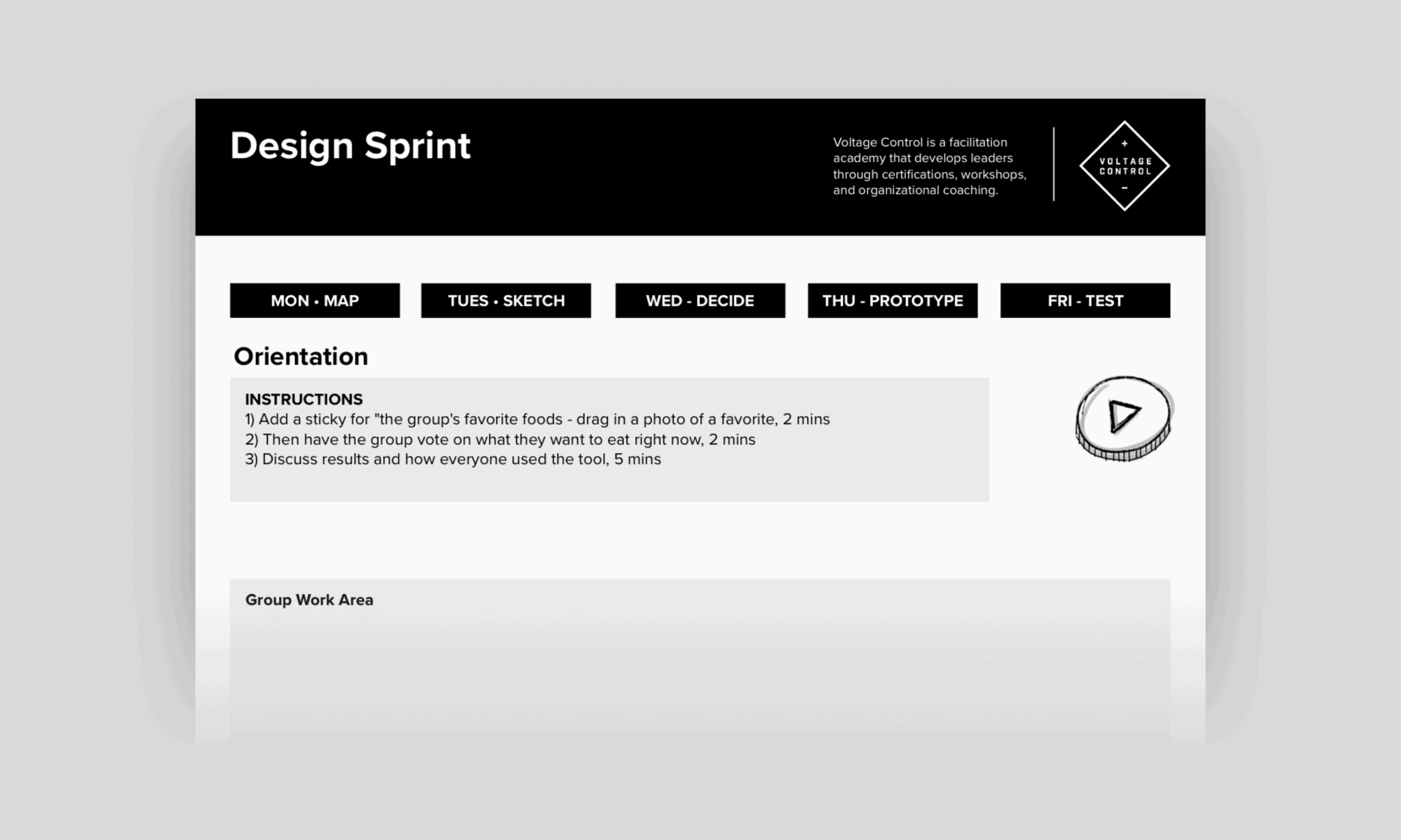 Sprint Mural Examples Design Sprint Mural & Miro Templates + Voltage Control