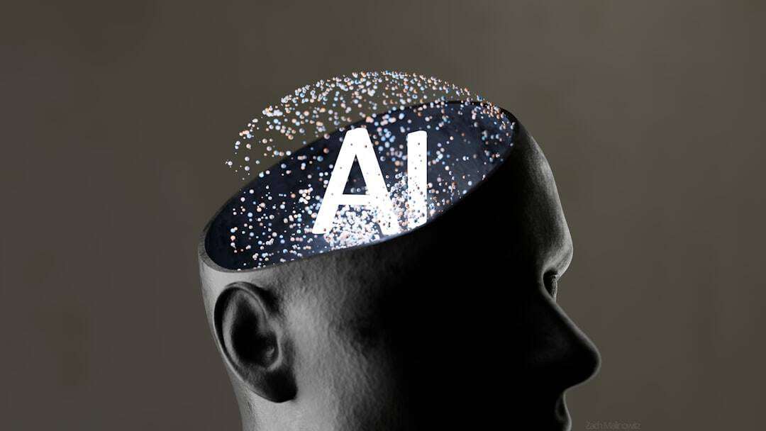 Artificial intelligence concept within a human head - people-first ai