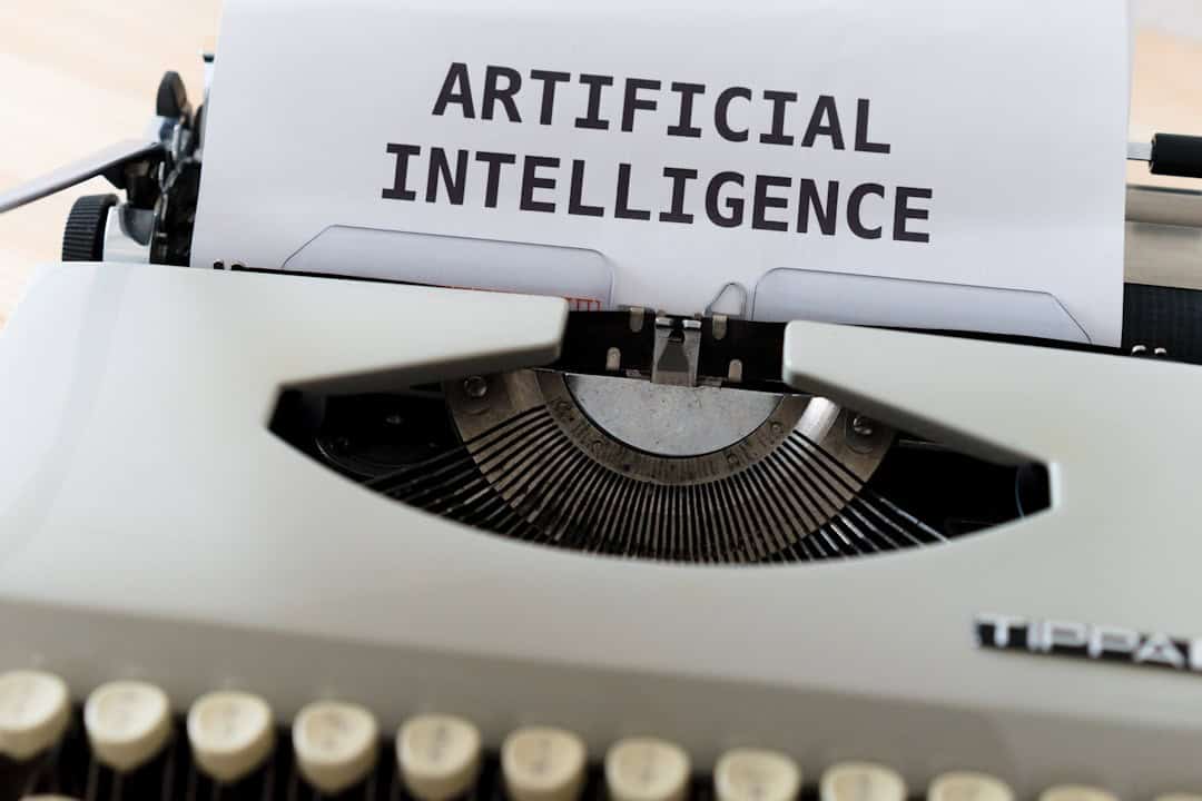 white and black typewriter with white printer paper - mckinsey ai transformation manifesto