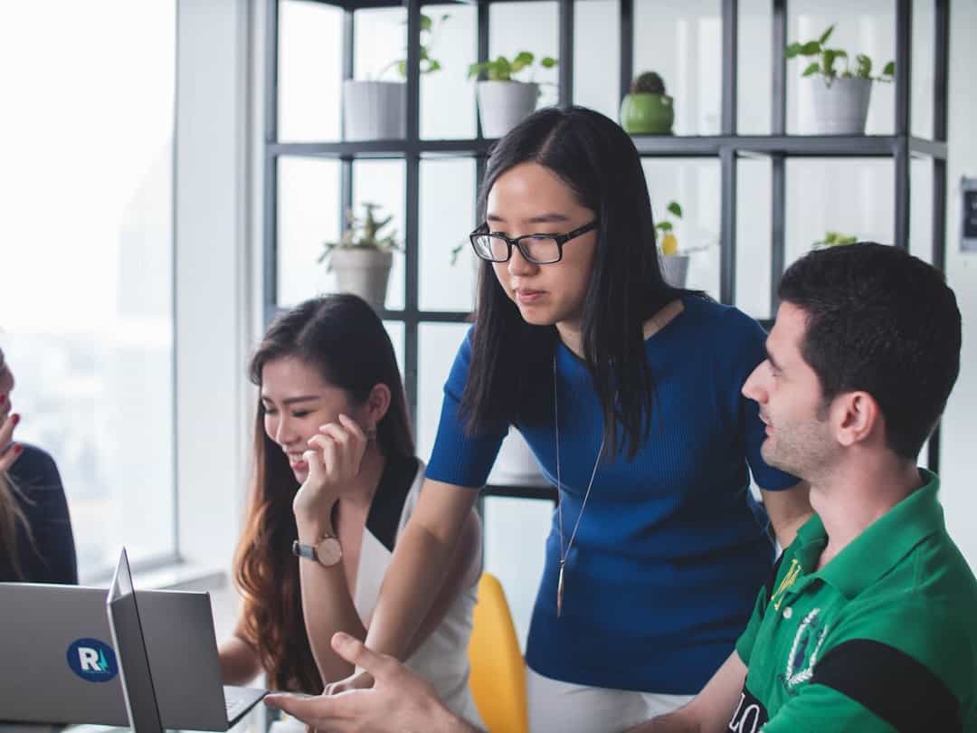 man standing near woman smiling - psychological safety ai adoption